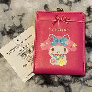 Sanrio My Melody Lucky Cat Maneki Neko Wallet Gamaguchi Pouch